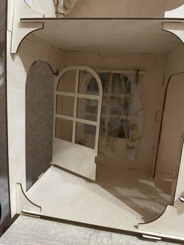 alt üst çarpayı: Taxta kukla evi – çoxmərtəbəli, geniş və detallı interyerlə - — 2