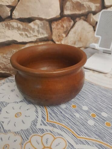 бутыль стеклянная 50 литров: Qazan, rəng - Qəhvəyi, Keramika — 1