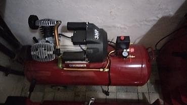 Mexaniki əl alətləri: Hava kompressoru – 3HP, yağlı, kəmərlə ötürməli, iki silindrli — 2