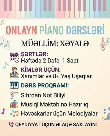 Onlayn piano dərsləri @pianinodersi_masazir Müəllim: Xəyalə 17 illik