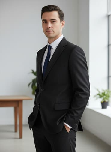 Kostyum, Demisezon, rəng - Qara