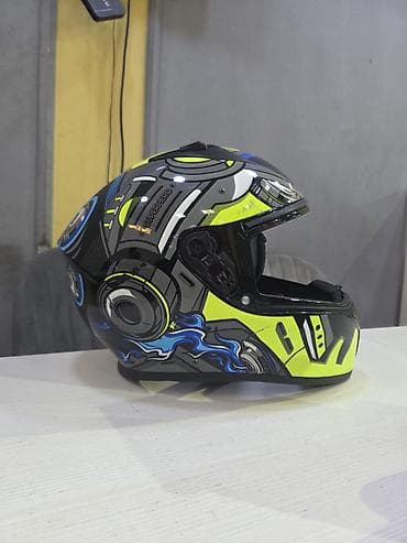 Мопеды, скутеры: Moto dəbilqə – Vega tam üzlü model - Rəng/naxış: parlaq qara əsas — 4