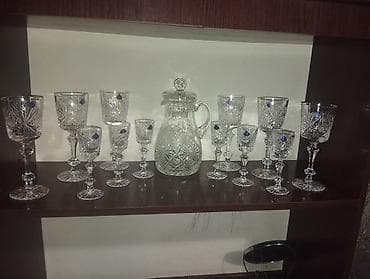 sam: Kristal içki dəsti - Material: şəffaf kəsim kristal - Mənşə — 1