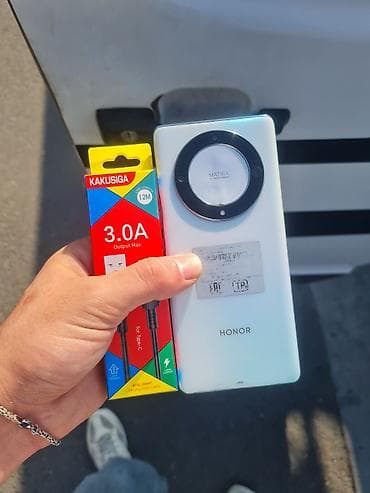 iphone 15 pro kredit: Honor X9a, 128 GB, rəng - Ağ, Barmaq izi — 1