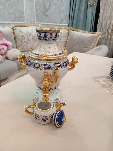 Porselen dekorativ samovar dəsti - Material: yüksək keyfiyyətli lalafo.az -da Porselen dekorativ samovar dəsti - Material: yüksək keyfiyyətli