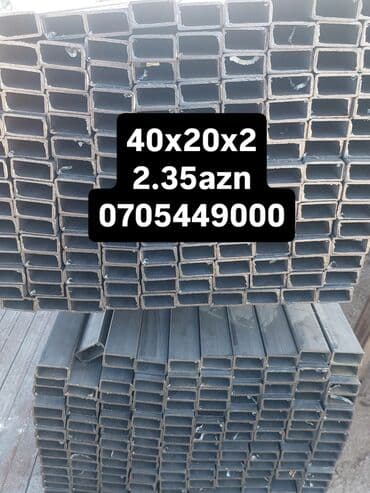 40×40 profil: Profil, Polad, 12 m, Ödənişli çatdırılma, Kredit yoxdur — 2