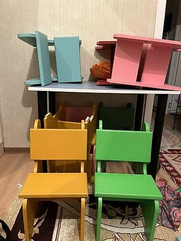 детское кресло: Rəngli uşaq stulları - Məhsul: Uşaqlar üçün sabit və təhlükəsiz — 3