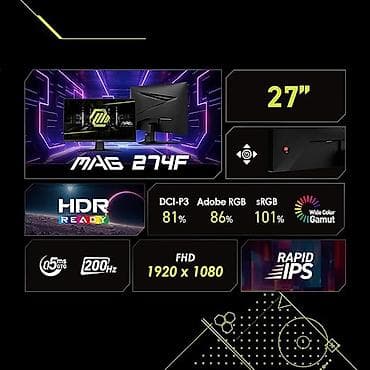 msi optix mag271r: MSI MAG 274F 200Hz yeniləmə sürəti və 27 düymlük geniş ekranı ilə həm — 2