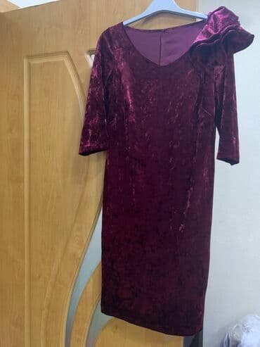 toxunma yun donlar: Məhsul: Qadın məxməri don - Rəng: Dərin bordo/şərab rəngi - Parça — 1