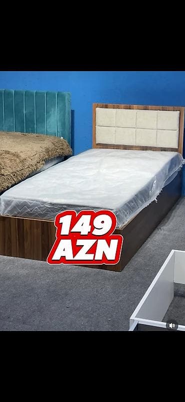 islenmis plastik qapi: Bir nəfərlik çarpayı – müxtəlif modellər - Ölçü: təxmini 90×190 sm — 1