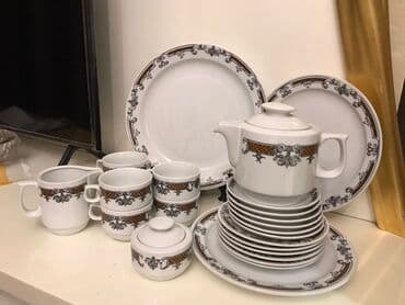 Qəhvə dəstləri və servizlər: Çay dəsti, rəng - Ağ, Farfor, Epiag, Çexiya — 1