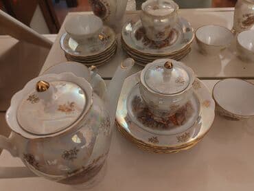 çay serviz: Çay dəsti, rəng - Bej — 1
