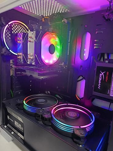 internet kabel cat6: RGB işıqlanmaya malik tam oyun kompüteri və aksesuar dəsti əvvala — 3