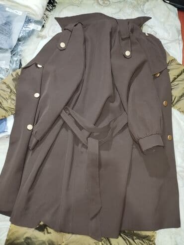 hicablı geyim: Palto, XL, rəng - Qəhvəyi — 5