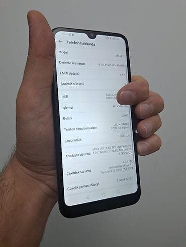 barter telfonlar: Honor 8A 2020, 32 GB, rəng - Mavi, Barmaq izi — 6