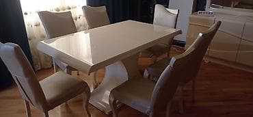 Qonaq otağı üçün, İşlənmiş, Transformer, Dördbucaq masa, 6 stul lalafo.az -da Qonaq otağı üçün, İşlənmiş, Transformer, Dördbucaq masa, 6 stul