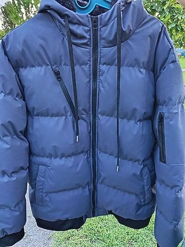 mayka modelleri: Qışlıq şişmə jaket – tünd boz rəng XXL kişi qutkasi - Model — 1