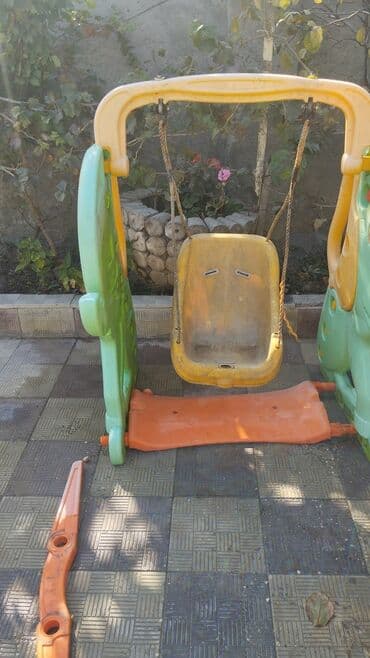 uwaq yelencekleri: Uşaq oyun komplekti – yelləncək və slayddan ibarət - 2-si 1-də — 5