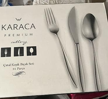 selta acar desti: KARACA Premium Cutlery – Çatal Qaşıq Bıçaq Dəsti, 91 parça - Brend — 1