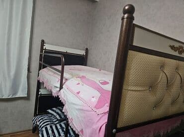 железная кровать односпальная: Oğlan və qız üçün, İşlənmiş, Çarpayı, Matras ilə, Dəmir — 2