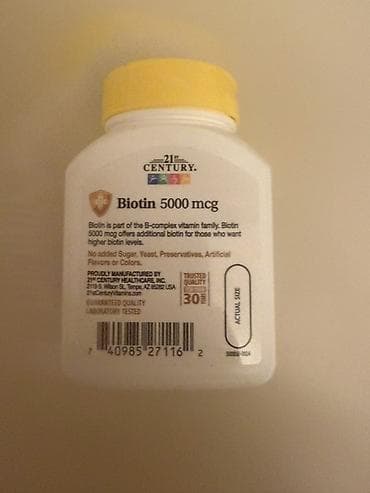 evalar vitamin c: Məhsul: 21st Century Biotin 5000 mcg – 110 kapsul Həm kişilər həmdə — 3