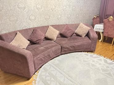 Qonaq otağı üçün zərif və fərqli dizayna malik yumşaq mebel dəsti — 2