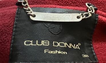 кожаная куртка женская: Пальто, M, цвет - Красный — 2