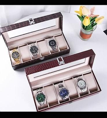 saat ucuz: 6 bölməli saat qabı - Ölçülər: 30 x 11 x 8 sm - Tutum: 6 ədəd qol — 1