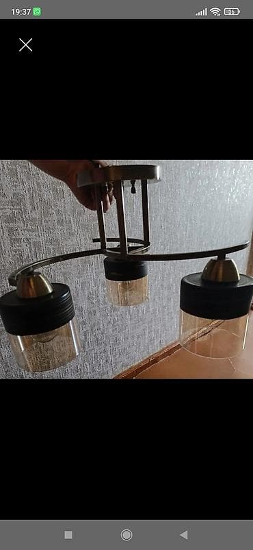 Çılçıraq, 3 lampa, Metal