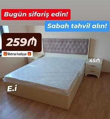 Yeni, İkinəfərlik çarpayı, Matras ilə lalafo.az -da Yeni, İkinəfərlik çarpayı, Matras ilə