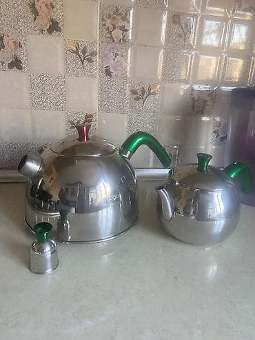 Yeni, rəng - Yaşıl, Dəm caydanı, Paslanmayan polad, 3 l, Türkiyə — 2