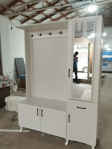 col qapi: 3 qapılı, Güzgülü, Ağ, Digər material, Açılan, Düz dolab — 2