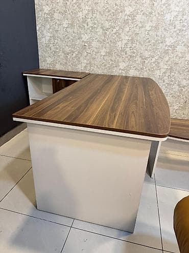 Ofis üçün L formalı iş masası dəsti - Dizayn: L formalı iş masası + — 4