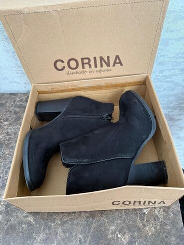 lak çəkmələr: Qısaboğaz, Ölçü: 37, rəng - Qara, Yeni — 1