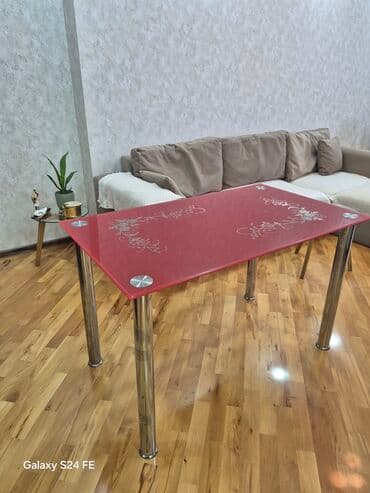 yazı masaları ikinci əl: Mətbəx masası, İşlənmiş, Açılmayan, Şüşə, Dördbucaq masa — 1