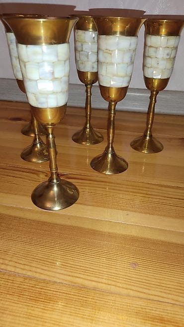 luminarc qablar: Qədəhlər, rəng - Qızılı, Metal, 6 ədədli dəst — 1