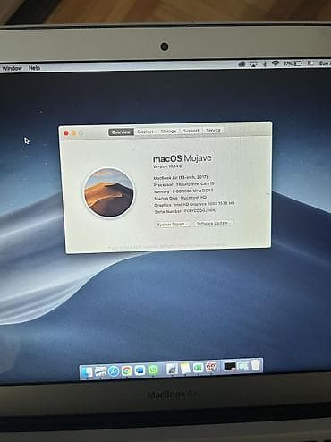 Apple MacBook: Apple MacBook Air noutbuku - Model: MacBook Air (gümüşü alüminium — 3
