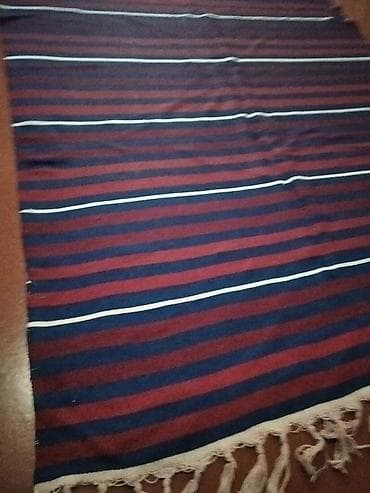 paxlava parca: Zolaqlı xalça/palada – klassik dizayn - Rənglər: tünd mavi və qırmızı — 3