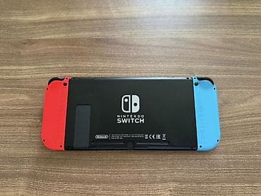 Nintendo Switch: Başlıq: Nintendo Switch V2 (Neon Red/Blue) — Əla vəziyyətdə + Çexol — 3