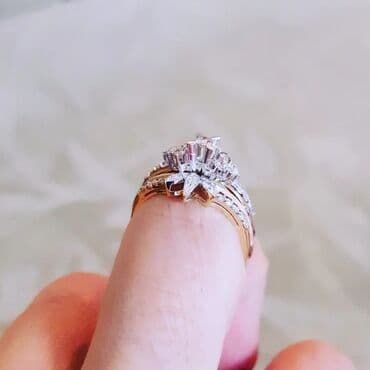 nişan üzükleri: Nişan, Üzük, Sarı qızıl, 750 Əyar, Brilyant, 0.26-0.50 Karat — 2