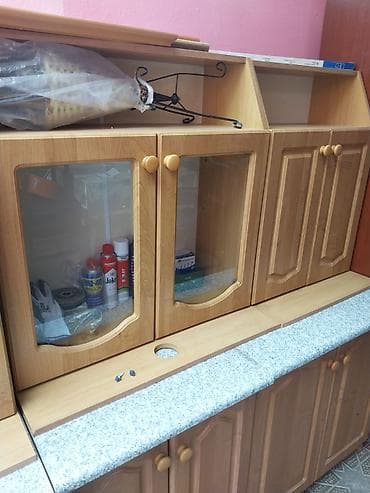 Mətbəx mebel dəsti(rakovina yoxdur) - Klassik üslubda, açıq qoz