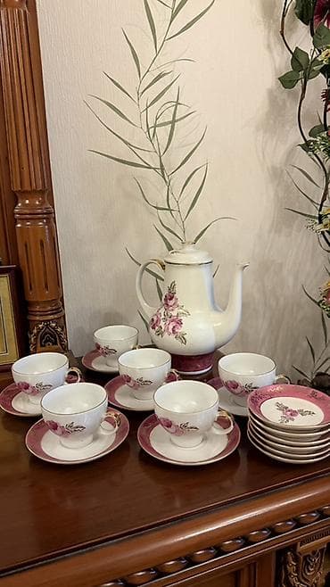 caydan caynik desti: Çay dəsti, rəng - Ağ, Farfor, 6 nəfərlik — 2