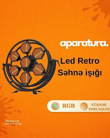 Mətbəx texnikası: Led Retro Səhnə İşığı (Dairəvi) Səhnə və çəkilişlər üçün həm vizual — 1