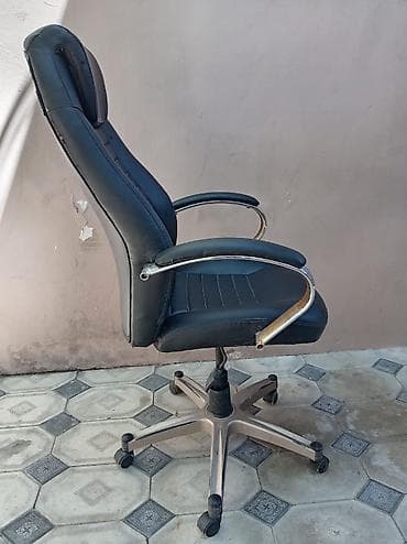 mebel materialı: İşlənmiş, Təkərli, Qolları tənzimlənmir, Süni dəri — 3