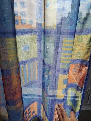 тюль белый: Yeni, Tül, rəng - Göy — 3