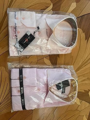 Рубашки: Мужская рубашка, M, цвет - Розовый — 3