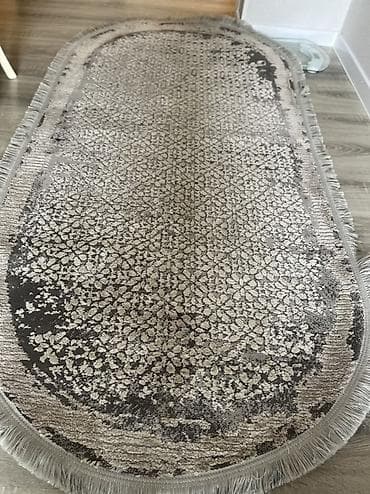 agac kesen misar: Ellips formalı dəhliz xalçası - Forma: oval/ellips - Rənglər: boz və — 2