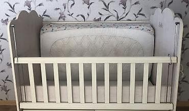 seyf satilir: Для девочки и мальчика, Четырехугольная, Колыбель, Без бортиков, С матрасом, Без механизма качания — 5