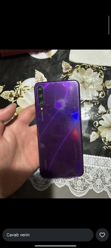 Huawei Y6p, 64 GB, rəng - Bənövşəyi, Barmaq izi