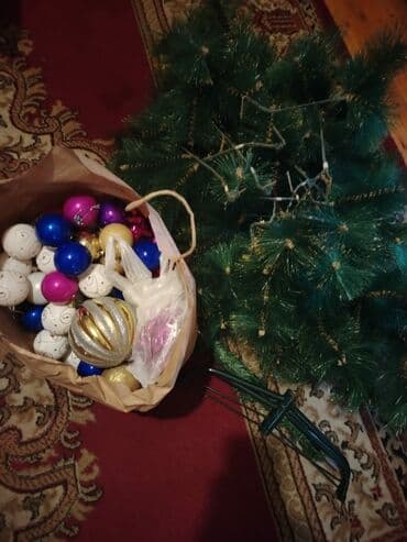 qapı bəzəyi: Təcili hündürlüyı 160sm oyuncaqlqrla birlikdə satılır Süni Yeni il — 1